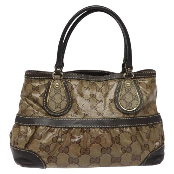 GUCCI GG Crystal Tote Bag Brown 223964 Auth KD062 - Picture 2 of 16
